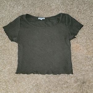 Green crop top